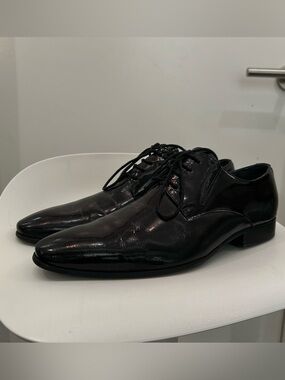 Steve Madden Men's Black Lace-Up Dress Shoes
